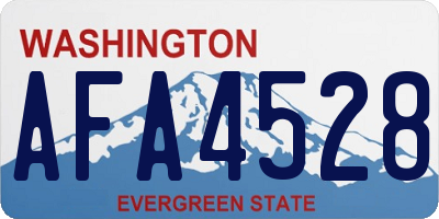 WA license plate AFA4528