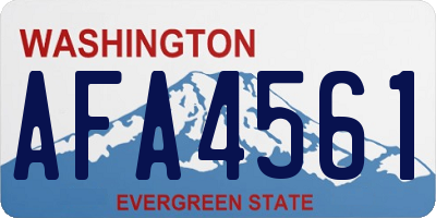 WA license plate AFA4561