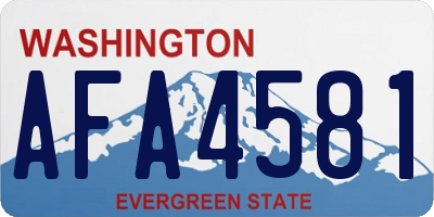 WA license plate AFA4581
