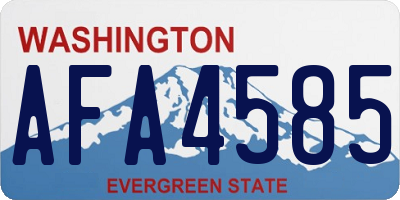 WA license plate AFA4585