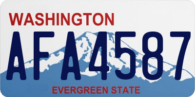 WA license plate AFA4587