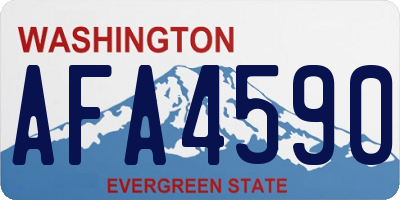 WA license plate AFA4590