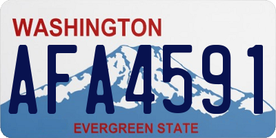 WA license plate AFA4591