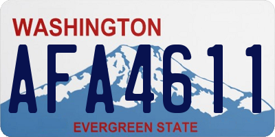 WA license plate AFA4611