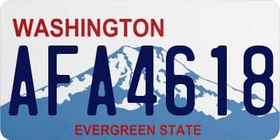 WA license plate AFA4618