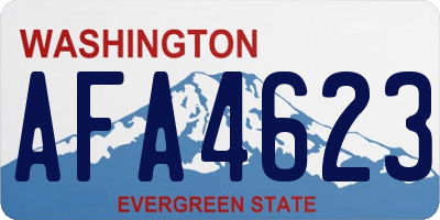 WA license plate AFA4623