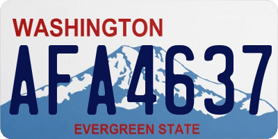 WA license plate AFA4637