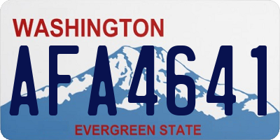 WA license plate AFA4641