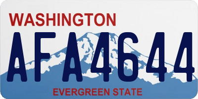 WA license plate AFA4644
