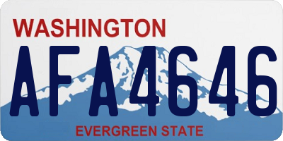 WA license plate AFA4646
