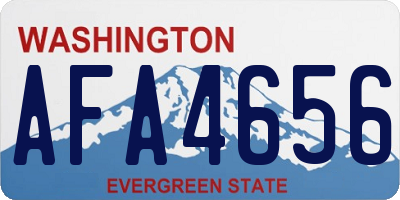 WA license plate AFA4656
