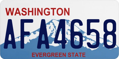 WA license plate AFA4658