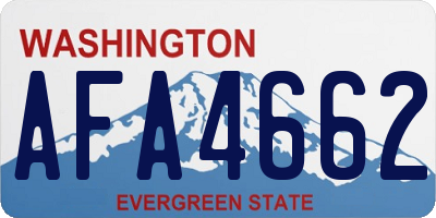 WA license plate AFA4662