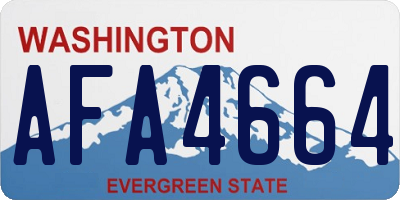 WA license plate AFA4664