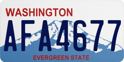 WA license plate AFA4677