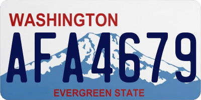 WA license plate AFA4679