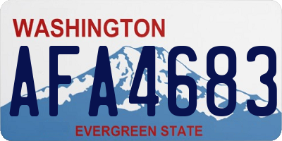 WA license plate AFA4683