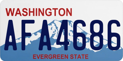 WA license plate AFA4686