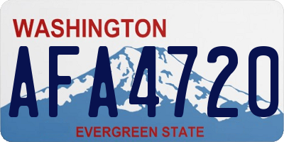 WA license plate AFA4720