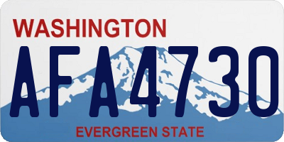 WA license plate AFA4730