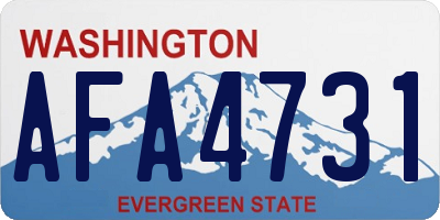 WA license plate AFA4731