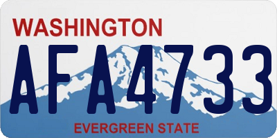 WA license plate AFA4733