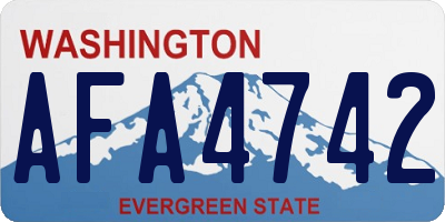 WA license plate AFA4742