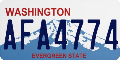 WA license plate AFA4774