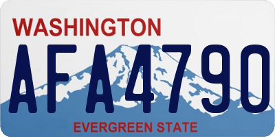 WA license plate AFA4790