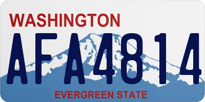 WA license plate AFA4814