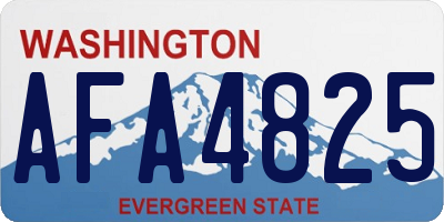 WA license plate AFA4825