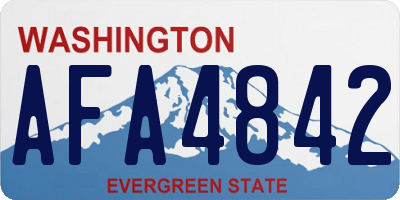 WA license plate AFA4842