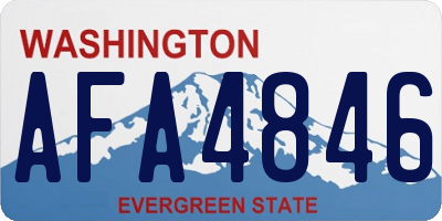 WA license plate AFA4846