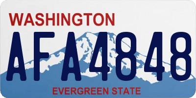 WA license plate AFA4848