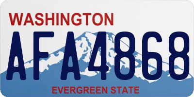 WA license plate AFA4868