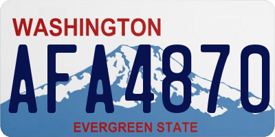 WA license plate AFA4870