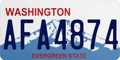 WA license plate AFA4874