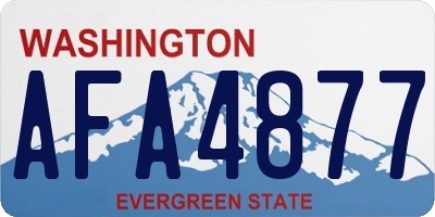 WA license plate AFA4877