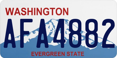 WA license plate AFA4882
