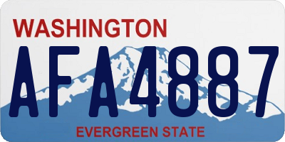 WA license plate AFA4887