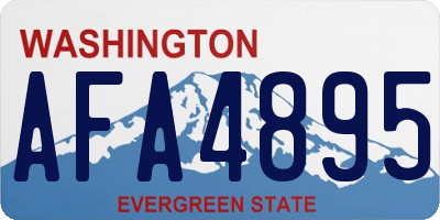 WA license plate AFA4895