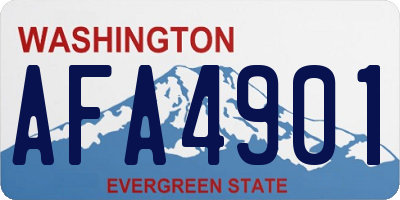 WA license plate AFA4901