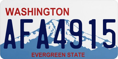 WA license plate AFA4915