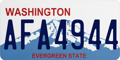 WA license plate AFA4944