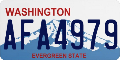 WA license plate AFA4979