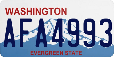 WA license plate AFA4993