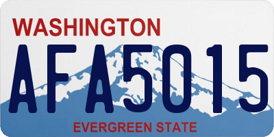 WA license plate AFA5015
