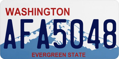 WA license plate AFA5048