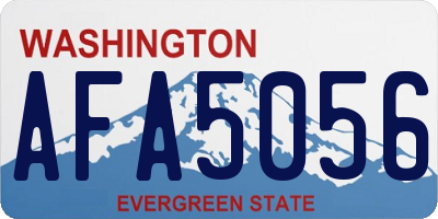 WA license plate AFA5056