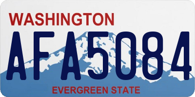 WA license plate AFA5084